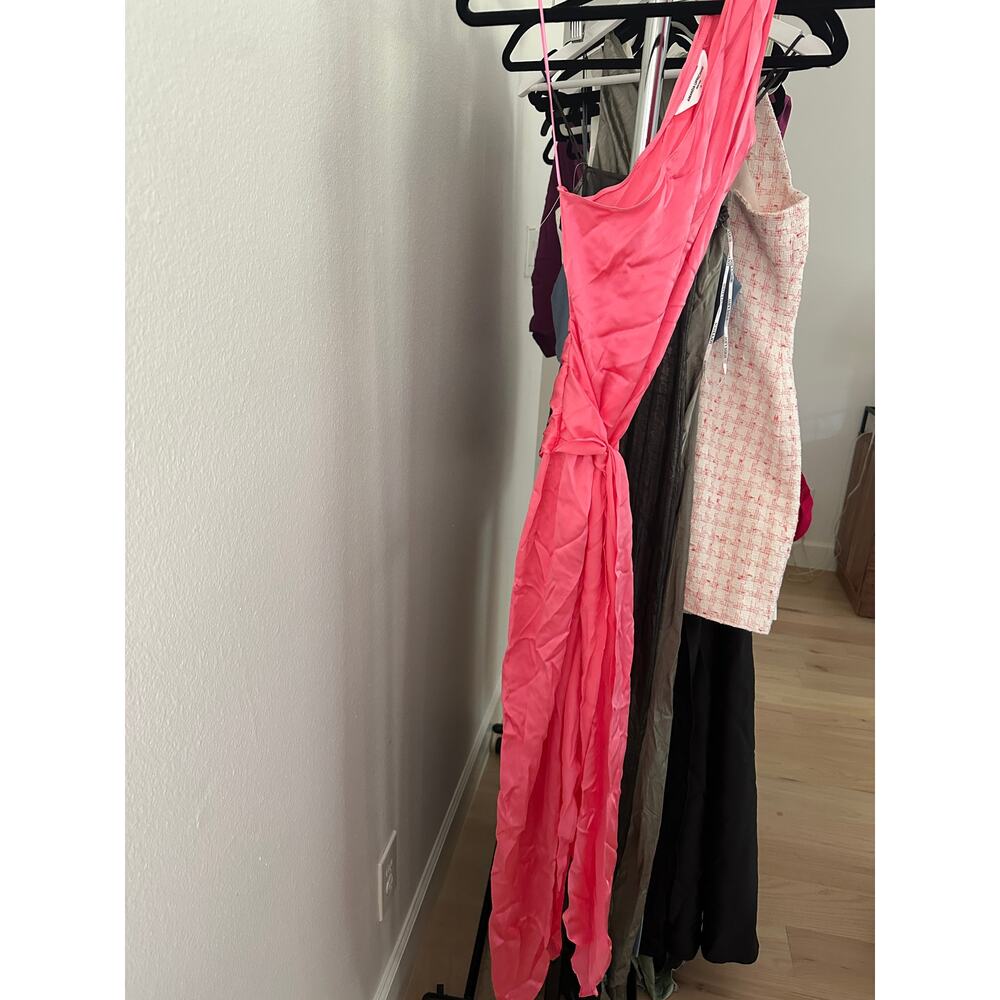 Amanda Uprichard Palmira Maxi Dress in Pink Ribbon - Picture 4 of 5